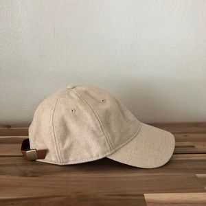 Madewell oatmeal linen baseball cap